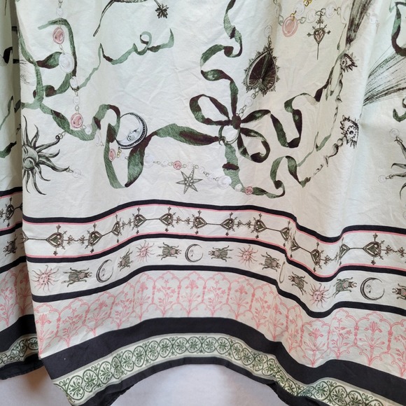 MARCHESA ROSA Womens Marilla Cotton Dress Size 4 Floral Maxi Sundress Beige - Picture 10 of 13